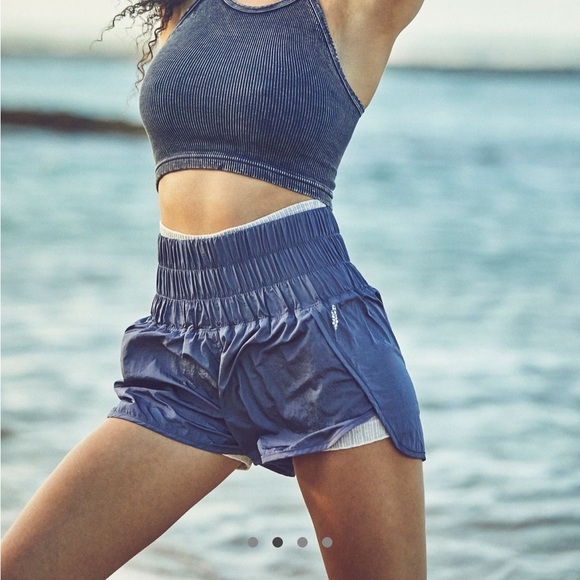 NWOT Free People Movement Way Home shorts deep sea - Picture 2 of 4